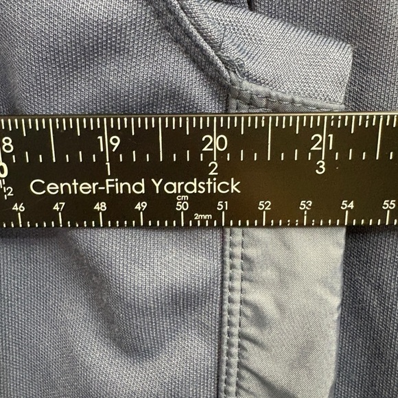 Van Heusen Blue Zip Up Sweater with Stand-Up Collar Medium - Picture 7 of 8